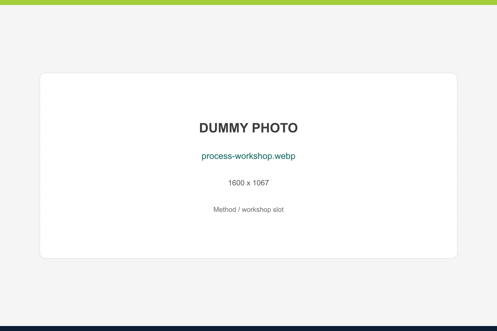 Placeholder for a process workshop photo